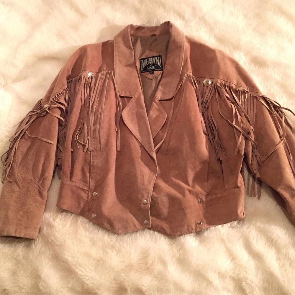FINAL SALE! Vintage Leather Fringe Jacket